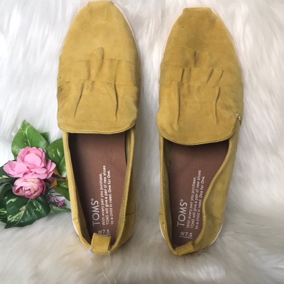 Toms canvas size 7.5 color mustard suede - Picture 7 of 11